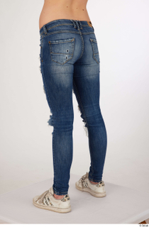 Olivia Sparkle blue jeans with holes casual dressed leg lower…